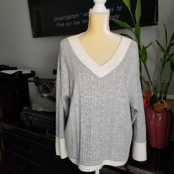 VINCE CAMUTO SLUB FRENCH TERRY TOP SIZE M - Picture 4 of 8